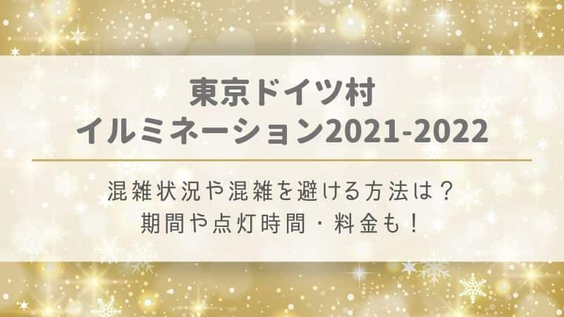 東京ドイツ村イルミネーション21 混雑状況は 時間や料金も